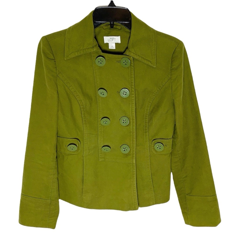 Ann Taylor Loft Corduroy Jacket Women’s Size XS Green - Picture 2 of 9